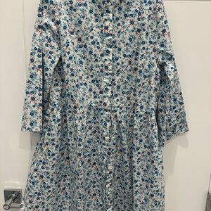 Tuckernuck Floral Mini Dress - Blue and White